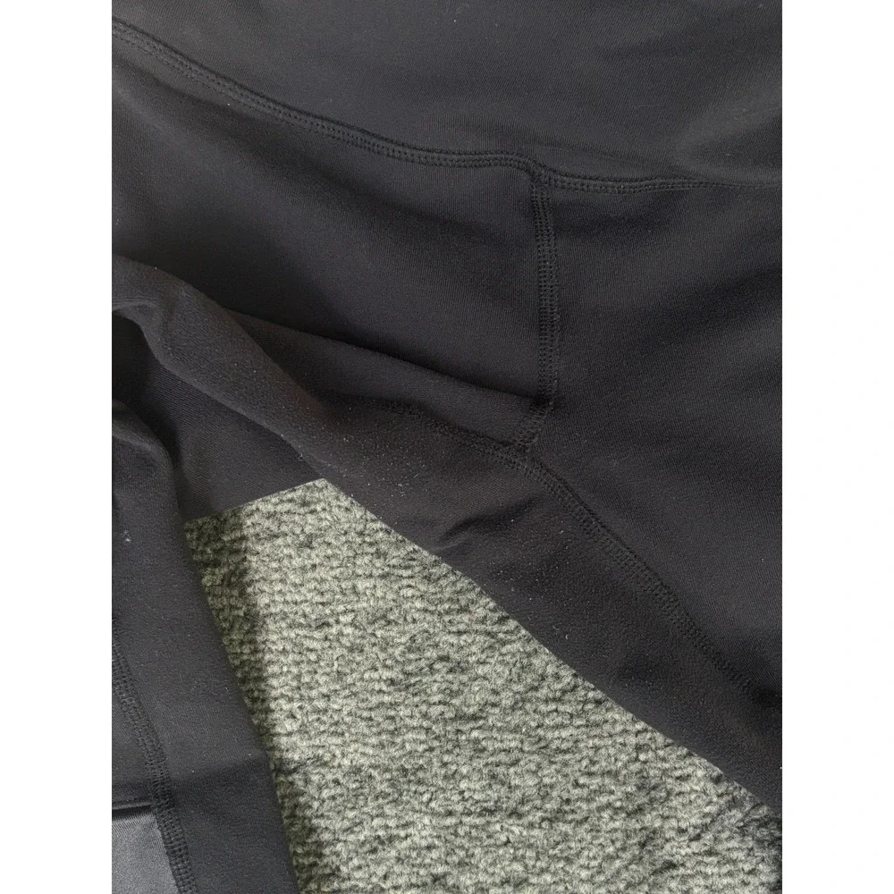 Alo Moto Leggings Women XXS Black High Waist Ribbed Panel Activewear Outdoor